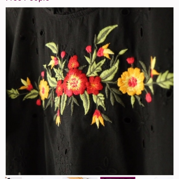 Free people floral embroidered top - Picture 4 of 5